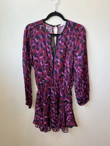 Karina Grimaldi Revolve Multi Stone Leopard   Print Multicolor Mini Dress, SZ M - Picture 1 of 5