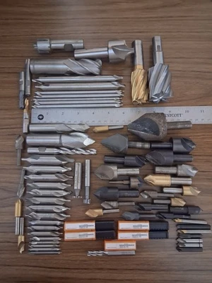 MACHINIST TOOL COUNTER SINK CENTER DRILL USED LOT - Image 1 of 4