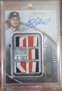 🔥KYLE TUCKER 2024 TOPPS STERLING 5 LOGO PATCH ON CARD AUTO 1/1🔥HOT🔥 - Picture 1 of 2