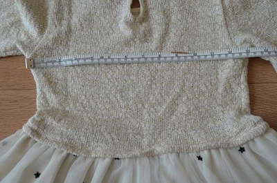 festliches Kleid Tüll Stern Tüllrock Glitzer 128 C&A - Bild 1 von 4