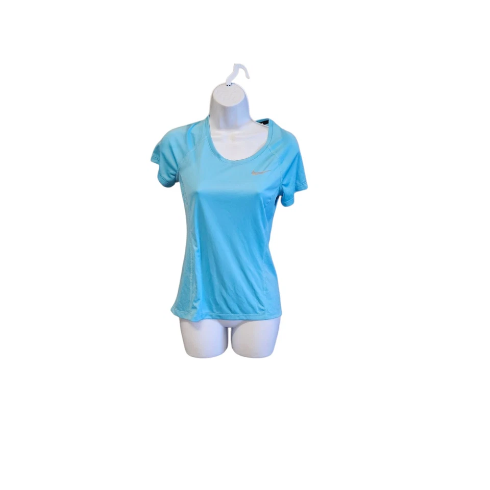 Nike Dri Fit Womens Running Shirt XS Extra Small 719485 Blue Reflective