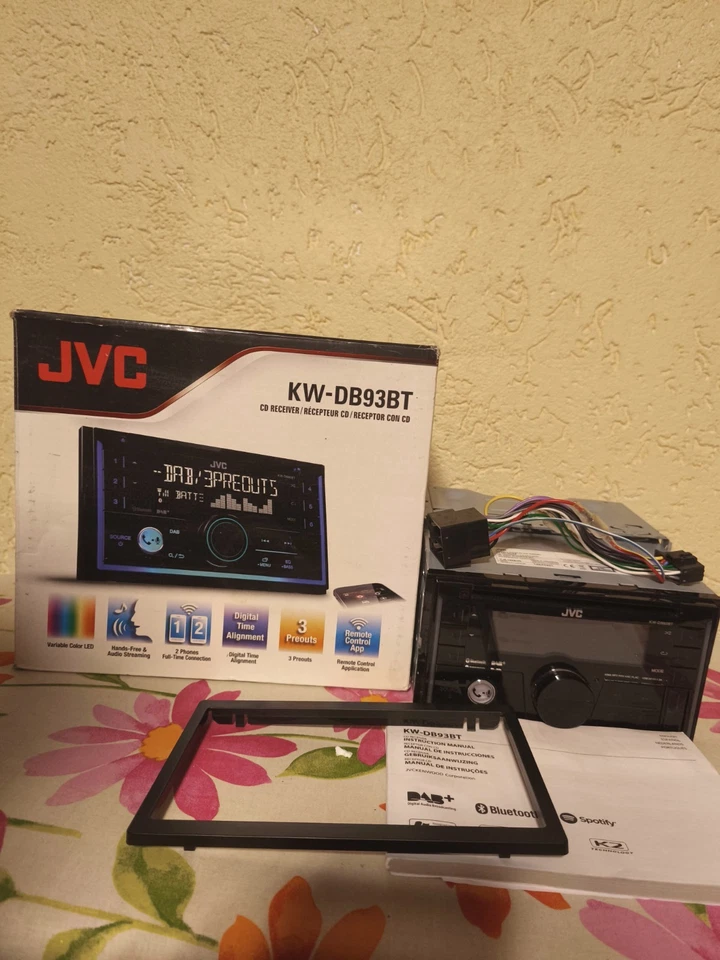 JVC KW-DB93BT 2-DIN CD MP3 DAB+ Autoradio - Schwarz - Bild 1 von 3