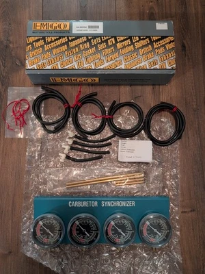 Universal 4 Cylinder Motorcycle Vacuum Carburetor Synchronizer Gauges EMGO Used - Image 1 of 4