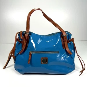 Vintagee Dooney and Bourke Venus Nina Bag Purse Tote - Blue - Leather - NICE! - Picture 1 of 5