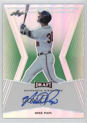 2014 Leaf Metal Draft Green Prismatic /10 Mike Papi #BA-MP2 Auto - Image 1 of 2