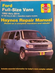 Haynes Repair Manual Ford Full Size Vans 1992-2014 E150 thru E350 - Bild 1 von 2