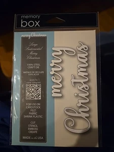 Memory Box Die Large Sentimental Merry Christmas 99804, Crafting, Made In USA - Picture 1 of 4
