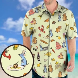 Ratatouille Hawaiian Shirt, Little Chef Remy Button Shirt, Disney Ratatouille - Picture 1 of 2