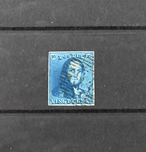 Belgio Scott # 2 F-VF timbro blu scuro usato gatto $57 - Foto 1 di 2