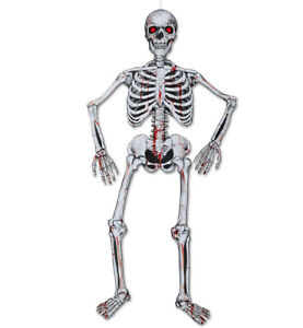 Deko Skelett beweglich, ca 135 cm - Halloween Horror Grusel Party Dekoration
