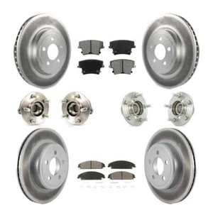 For Dodge Chrysler 300 Front Rear Hub Bearing Coated Brake Rotor Pads KBB-112118 - Picture 1 of 16