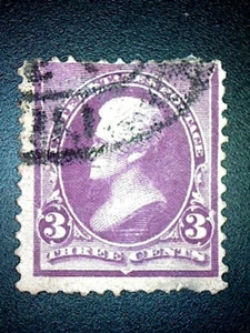 US 2021 3 Cent Jackson Purple P 12 Unwmk used ScCV $9 - Bild 1 von 2