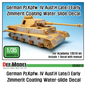 Juego de calcomanías DEF.MODEL DD35013, Pz.IV Ausf.H late/J Early Zimmerit, 1:35 - Imagen 1 de 9