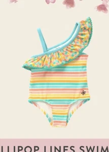 Matilda Jane Dream Chasers Size 6 Lollipop Lines Swimsuit #31SWM2S - Picture 1 of 1