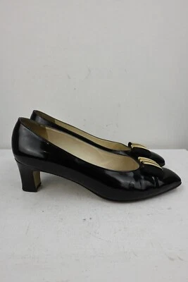 Bally zapatos de corte de charol negro con hebillas doradas EU36/US5.5 Foto 1 de 4