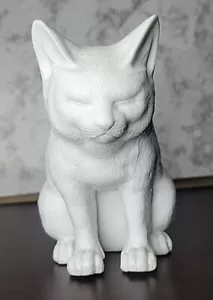 1930 Hirado japonés porcelana gato dormido Neko Okimono - Imagen 1 de 14