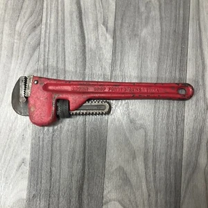 Vintage HUSKY Heavy Duty 10 Inch Drop Forged Jaws Pipe Wrench - Picture 1 of 4
