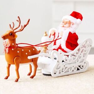 Universal Kids Electric Car Santa Claus Christmas Electric Toy Doll Elk Sled