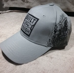 Built Ford Tough Gray Baseball Cap Adjustable Strap - Brand New - Picture 1 of 6