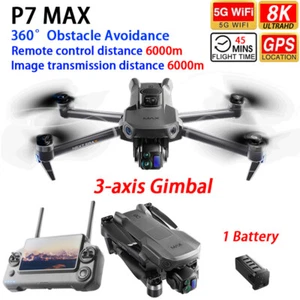 P7 Max Drone GPS 6KM FPV Cardán de 3 Ejes 8K HD Cámara 360° Evitación de Obstáculos - Imagen 1 de 23