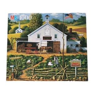 NEW Milton Bradley Charles Wysocki Americana CATCHIN BUGS 1000 Puzzle SLEEPY FOX - Picture 1 of 16