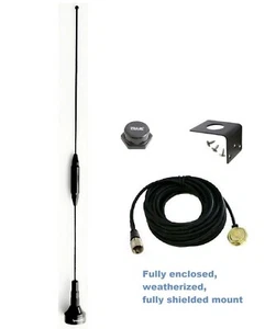 Dual Band Antenna NMO UHF 430-470 VHF 140-170 Mobile Radio Hole Mount Ham PL259 - Picture 1 of 3