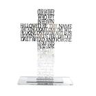 Acrylic Father Scriptures for  with Stand Religious Church Standing Crucifi