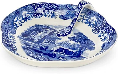 Bandeja Spode azul con mango italiano Foto 1 de 4