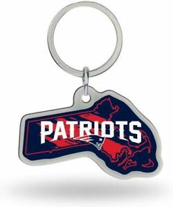 RICO NFL New England Patriots State Shaped Metal Keychain FREE SHIPPING