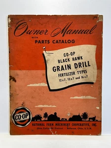 Vintage CO-OP Black Hawk Grain Drill Fertilizer Owners Manual Parts Catalog - Picture 1 of 17
