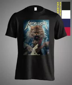 T-shirt regalo divertente per chitarra meme Cat as a Rock Band musica gatto amanti regalo - Foto 1 di 6
