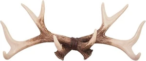 Rustic Deer Antler Wall Mounted Hook Rack, Cabin Decor, 14.75 Inches, 4 Hooks - Picture 1 of 5