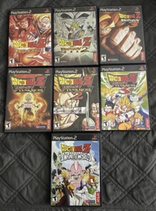DBZ PS2 Lot (7) Black Label CIB Budokai 1-3 Tenkaichi 1-3 Infinite World TESTED - Picture 1 of 24