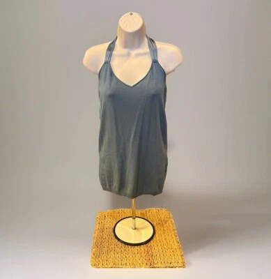 Liz Lange The Collection Maternity Blue Knit Halter Top Size 3 Ribbon Tie - Image 1 of 4