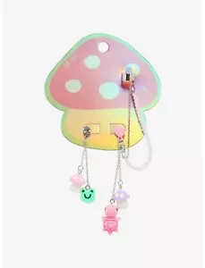 New Hot Topic Pastel Frog Turtle Cuff & Pierced Earrings - Picture 1 of 2