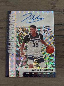 2020-21 Panini Mosaic Autographs Jarrett Culver #AM-JCU Minnesota Timberwolves