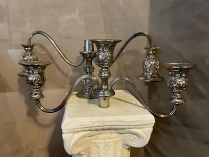 REDUCED, VICTORIAN ROSE, BY INTERNATIONAL SILVER, CANDELABRA - Picture 1 of 15
