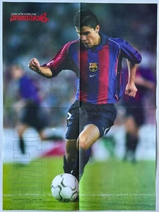 Vintage 2000's Javier Saviola Poster Barcelona Israeli Magazine Soccer Argentina - Picture 1 of 1