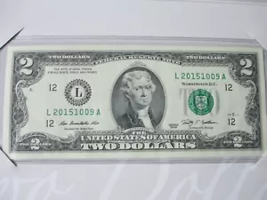 2015 BEP $2 SINGLE NOTE FROM SAN FRANCISCO FEDERAL RESERVE BIRTHDAY NOTE #2 - Picture 1 of 4