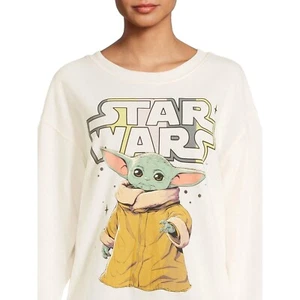 Women's Star Wars Baby Yoda Sweatshirt Plus Size X Large -2 X Large - - Picture 1 of 4