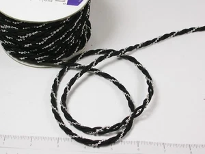 Cable con cuentas fundidas 3/8" negro plateado 18 yardas - Imagen 1 de 2