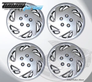 Pop-On Wheel Rims Skin Cover 15" Inch Silver Hubcap 15 Inches #054 Qty 4pc - Picture 1 of 4