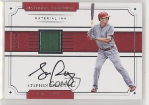 2017 Panini National Treasures Material Ink /99 Stephen Piscotty #MI-PY Auto