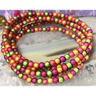 Miracle glow Bead 5mm Stretch Anklets Handmade 9.5" disco glow