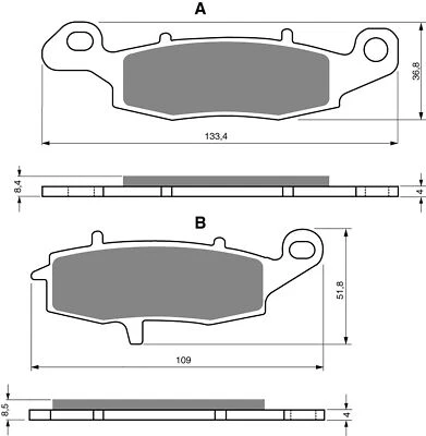 Brake Disc Pads Front R/H Goldfren for 2006 Kawasaki VN 1600 D6F Classic Tourer - Image 1 of 2