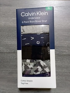 Calvin Klein Boys *6 Pack* Boxer Brief Underwear X-Large - Picture 1 of 3