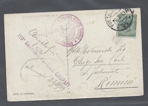 ITALY 1919 PATRIOTIC POSTCARD TO RIMINI FULL DESCRIPTION SCAN #3 - Picture 1 of 3