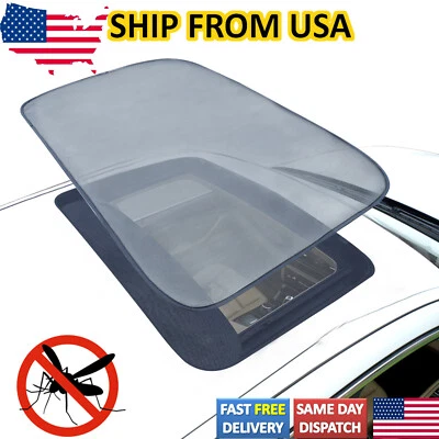Magnetic Car Roof Mesh Sunroof Shade Cover Trip Awnings Bugs Mosquito Net Shield - Image 1 of 4