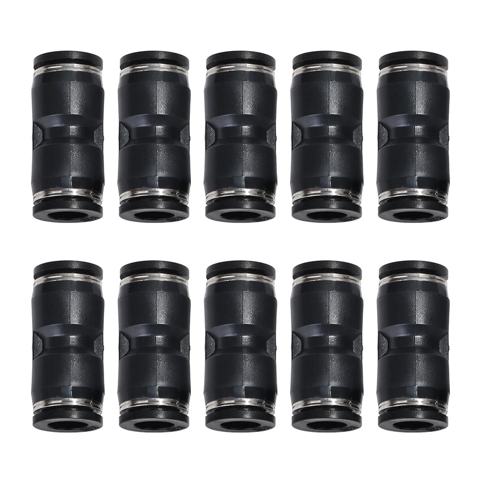 Nylon Air Line Pneumatic Union Push To Connect Fittings For 1/2" OD Hose 10Pcs - Image 1 of 4