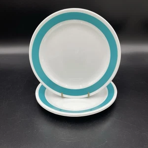 3 platos Corelle TEAL SUNDANCE de 7,25 pulgadas para ensalada pan postre banda ancha turquesa - Imagen 1 de 7
